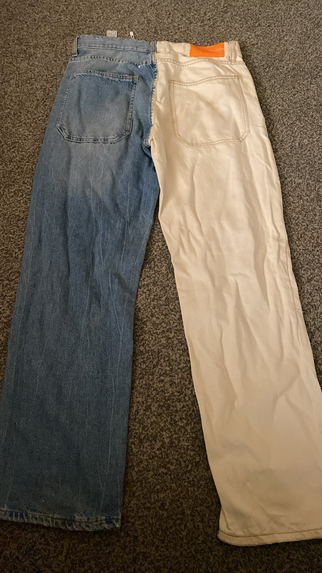 PANTALON BERSHKA VENIM «THE 90’s» couleur bleue beige – Image 2