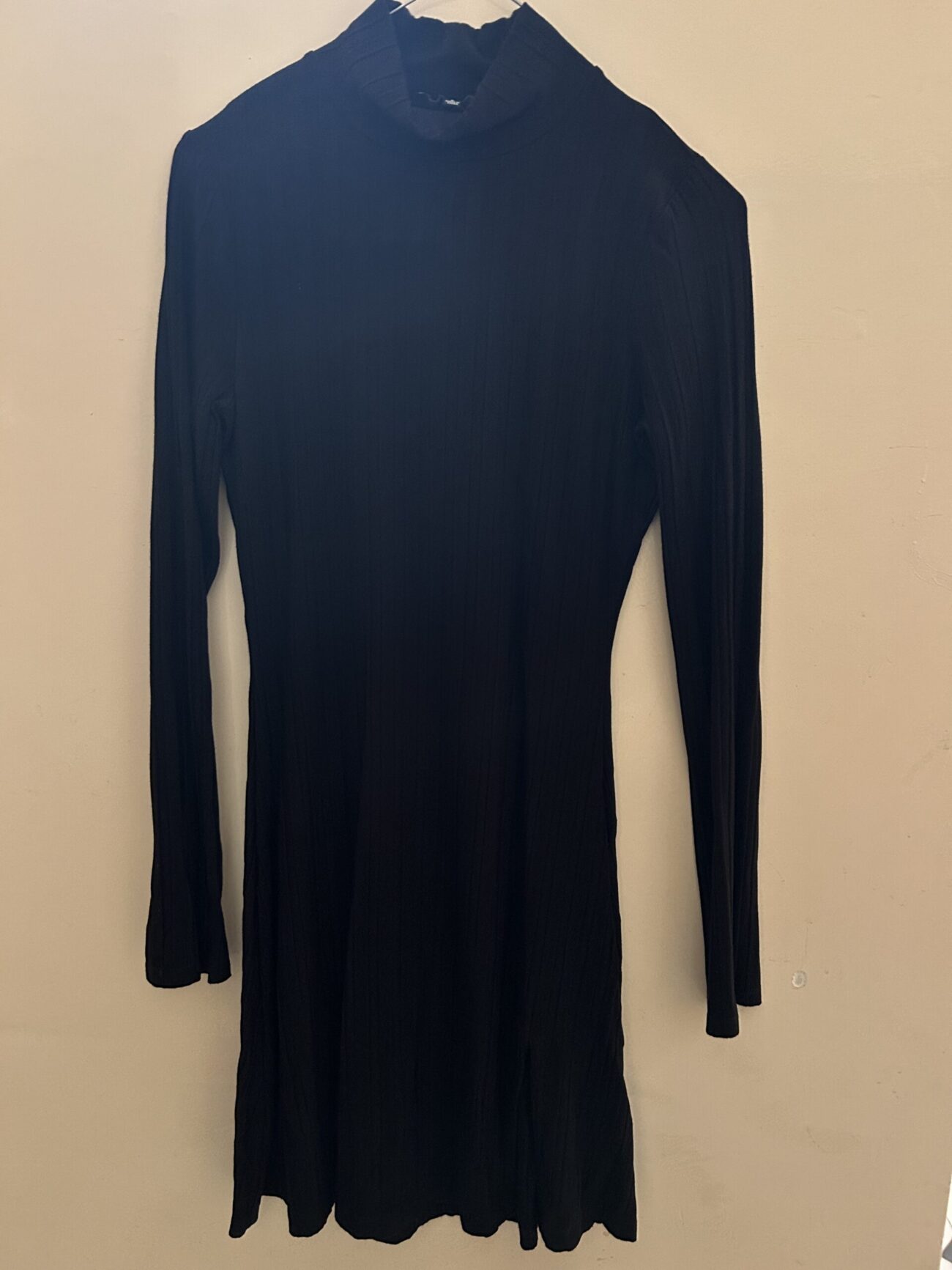 robe noir manche longue taille s élastiques – Image 3