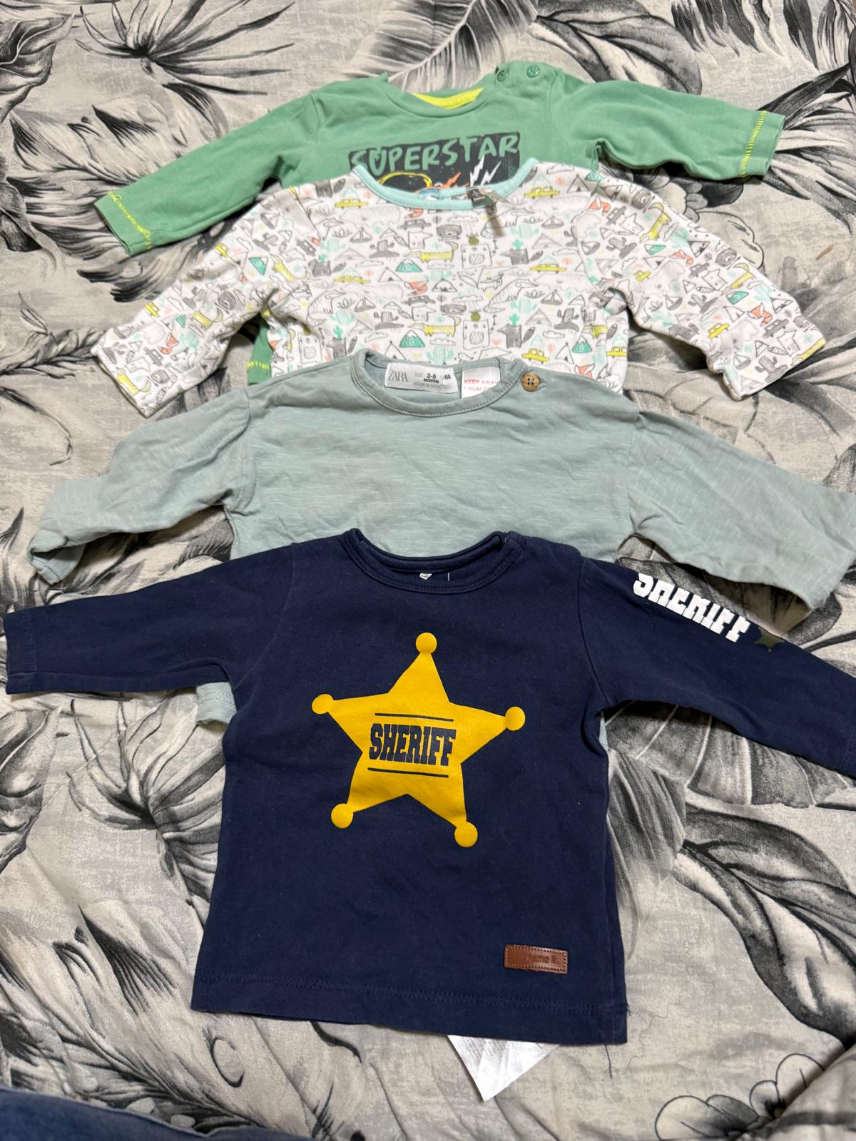 Lot de 4 tee shirt manches longues ( 1 à 3 mois )